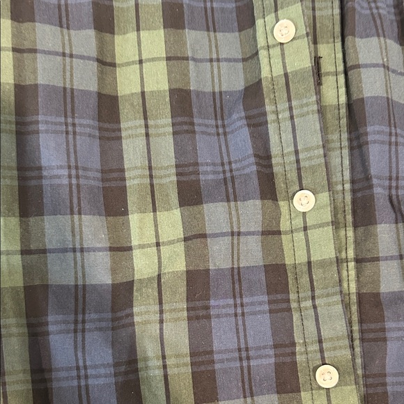 Izod Men's Blue and Green Plaid Shirt - Picture 4 of 4